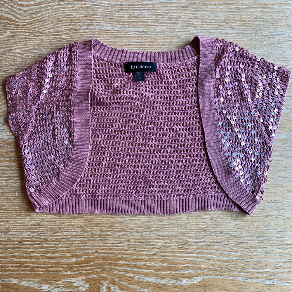 Bebe bolero crop sweater / shrug